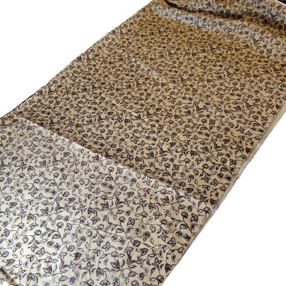 Brown Floral Vine Print Cotton Fabric 2 Yards x 44" Sewing Quilting Crafts - Picture 5 of 13